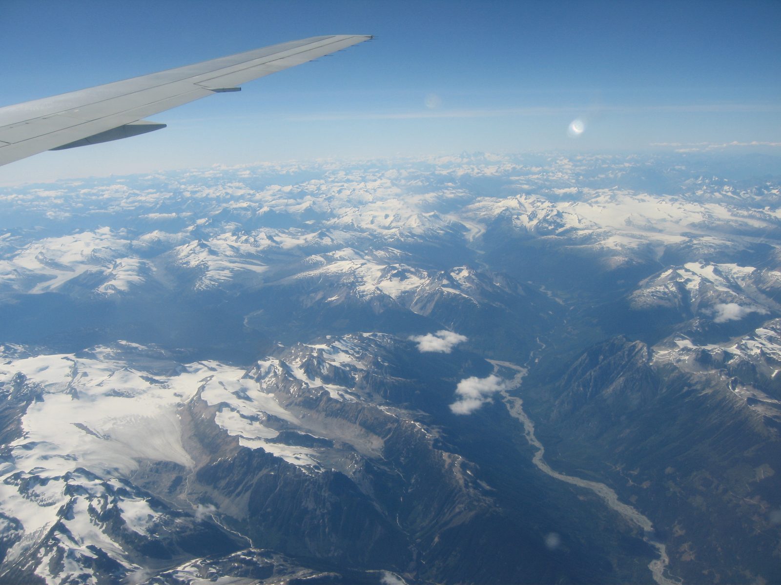 Die Rocky Mountains aus der Luft
